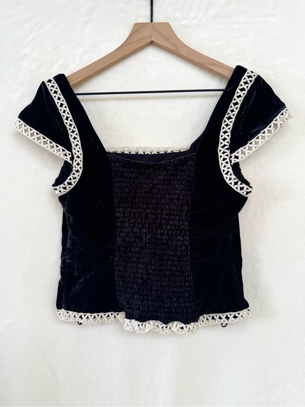 NWOT Free People Tyler Velvet Corset Top in Black - Picture 12 of 12